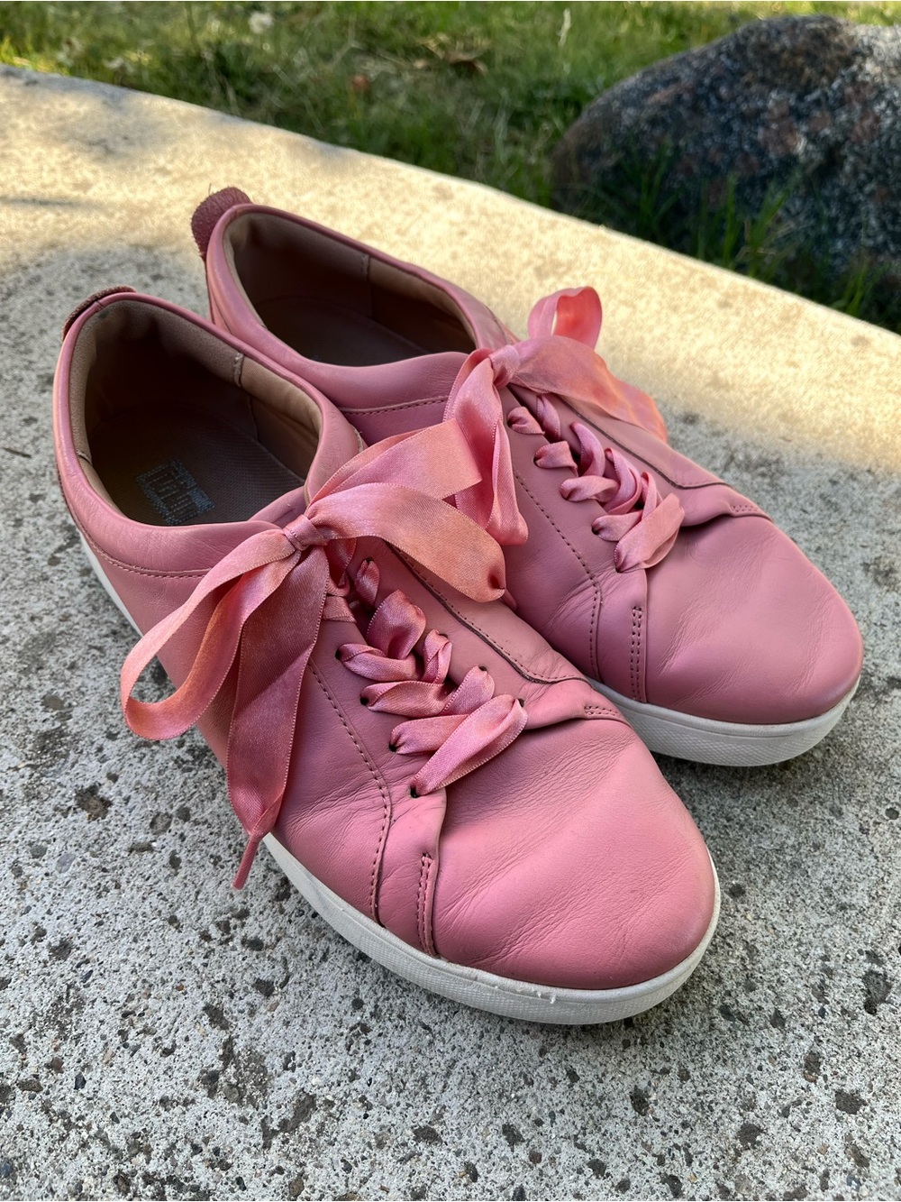 Fitflop Pink Satin Ribbon Sneakers